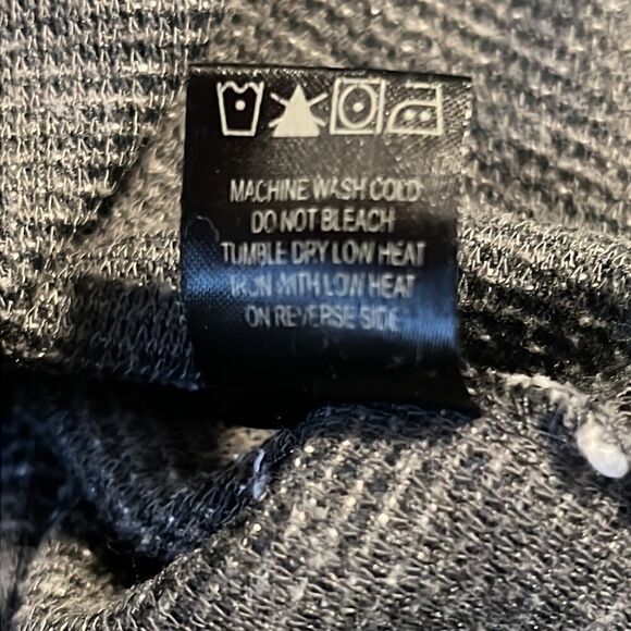 Inspired Heart Black and White Woven Front Pocket Hoodie Pullover Size M - Picture 12 of 15